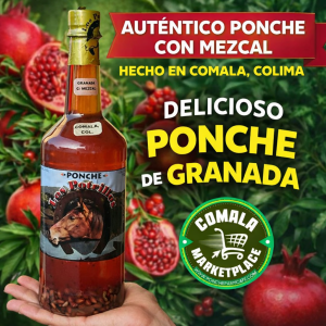 Ponche de Granada con Mezcal 1Lt. Los Potrillos